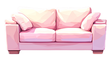 White sofa PNG, SVG