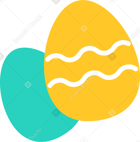 easter eggs yellow green PNG, SVG