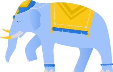 indian blue elephant PNG, SVG