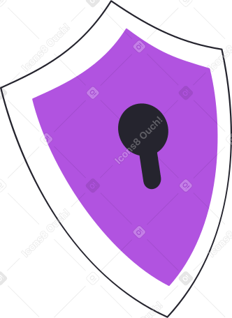shield with keyhole PNG, SVG