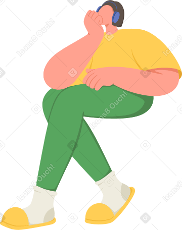 mujer con auriculares PNG, SVG