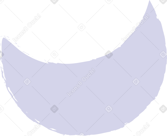 purple crescent PNG, SVG