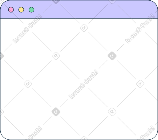 browser window with lilac bar PNG, SVG