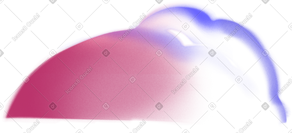 big pink and blue shape like cloud PNG, SVG