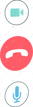 video call buttons in perspective PNG, SVG