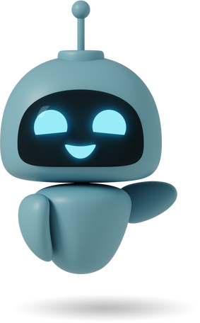 3D chatgpt robot happy raising right arm PNG, SVG