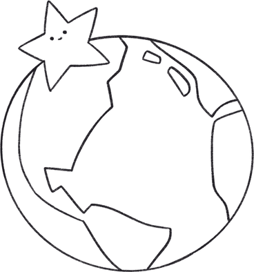 Globe and the star PNG、SVG