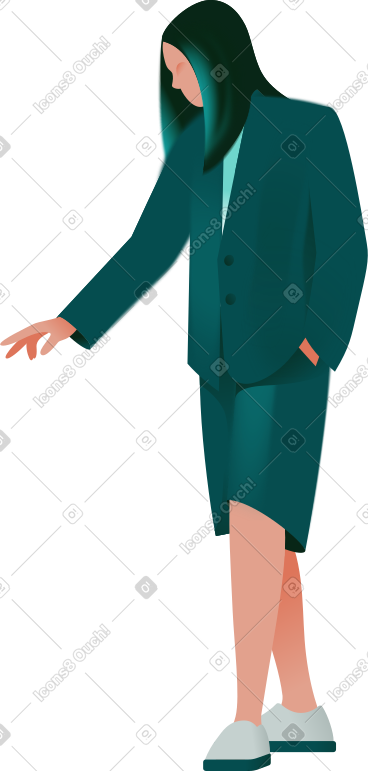 女人用她的手指着 PNG, SVG