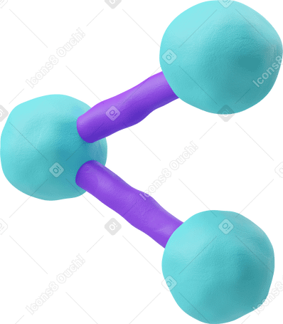3D Three-quarter view of a blue and purple share icon PNG, SVG