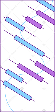 frame with candlestick chart PNG, SVG