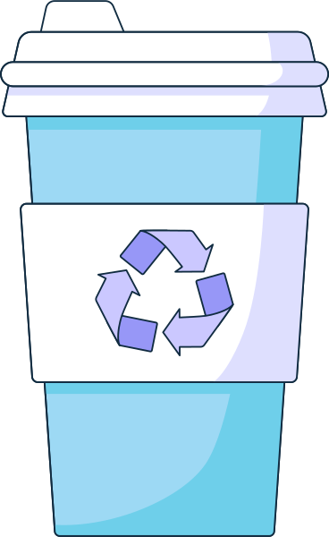 recyclable cup PNG, SVG