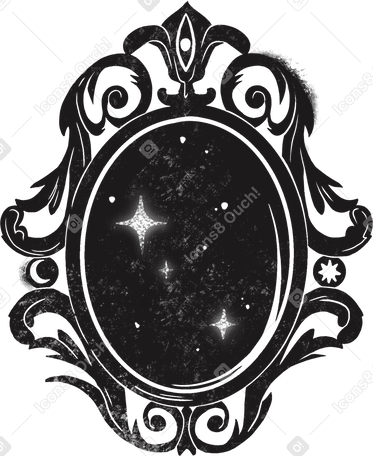 scrying mirror PNG, SVG