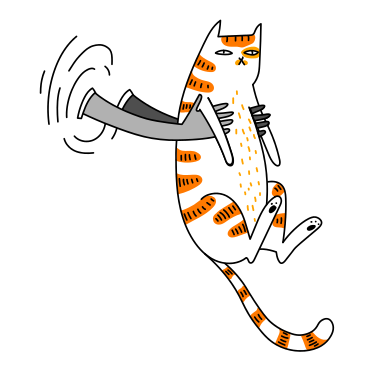 Illustration animée Bras soutenant un chat aux formats GIF, Lottie (JSON) et AE