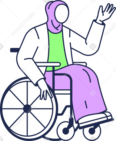 Женщина в инвалидной коляске в PNG, SVG