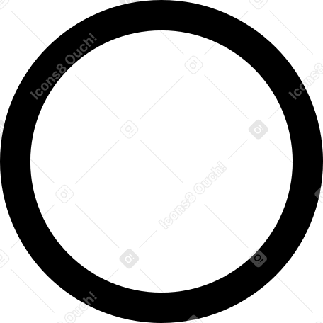 White Circle With Black Outline のpngとsvgでのイラスト