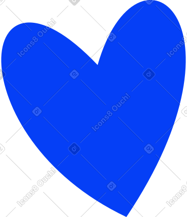 Blue heart PNG, SVG