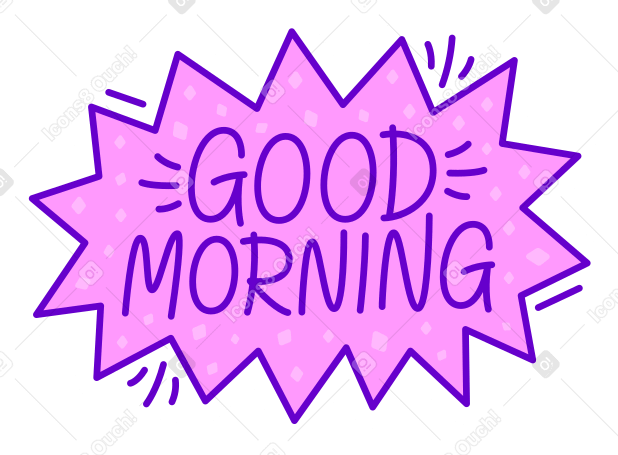 lettering sticker good morning dots text PNG, SVG