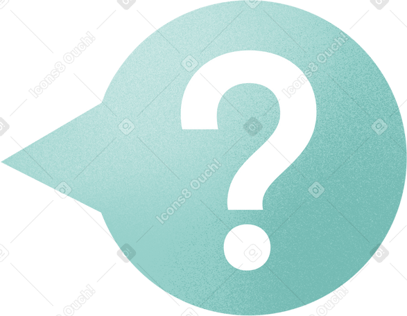 bubble with a question PNG, SVG