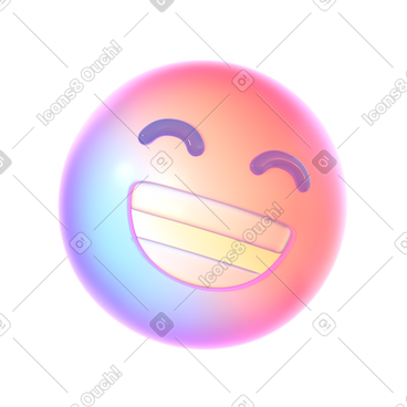 Abstract   emoji beaming face with smiling eyes动态插图，格式有GIF、Lottie (JSON)、AE