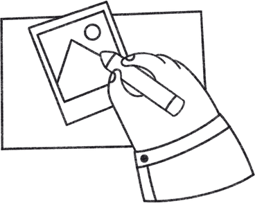 hand drawing a picture PNG, SVG