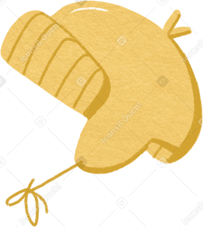 yellow hat with earflaps PNG, SVG