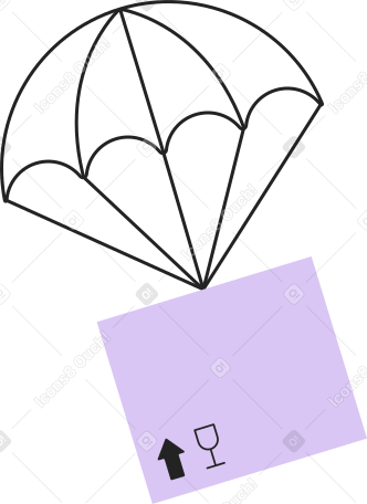 parachute box PNG, SVG