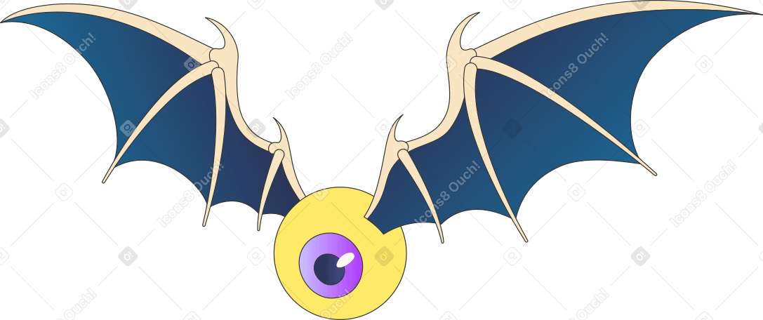 eyeball bat PNG, SVG
