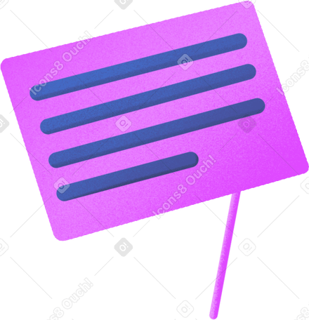 Pop-up violet avec texte PNG, SVG