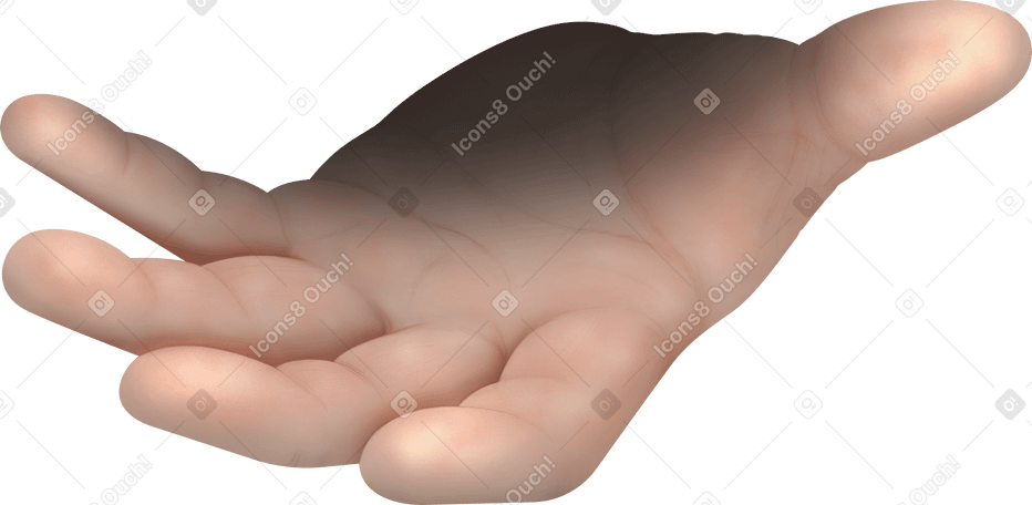 hand with shadow PNG、SVG