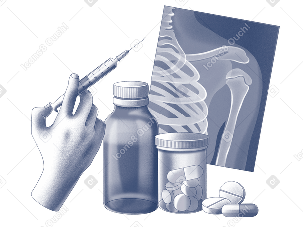 Medicines and x-rays PNG, SVG