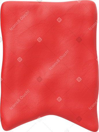 3D Close-up of a red bookmark ribbon PNG, SVG