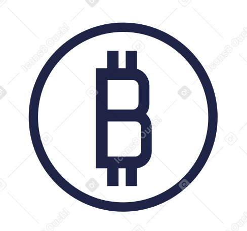 Illustration animée Bitcoin en rotation aux formats GIF, Lottie (JSON) et AE