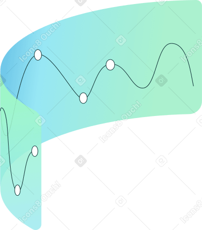curved panel with chart PNG, SVG
