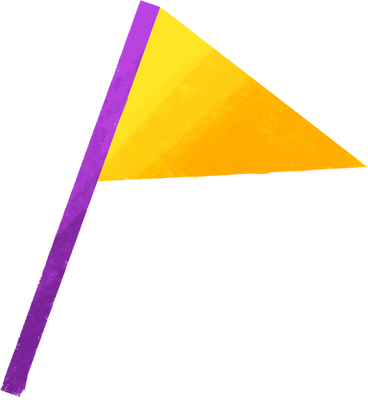 yellow flag on a stick PNG, SVG