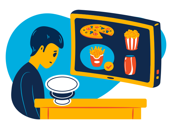 Online food ordering Illustration in PNG, SVG