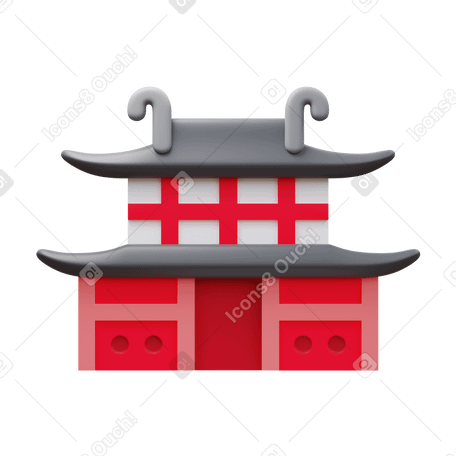 3D temple PNG、SVG