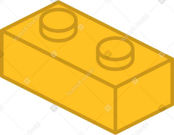 Ladrillo lego amarillo PNG, SVG