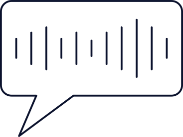 Speech bubble with voice message PNG, SVG
