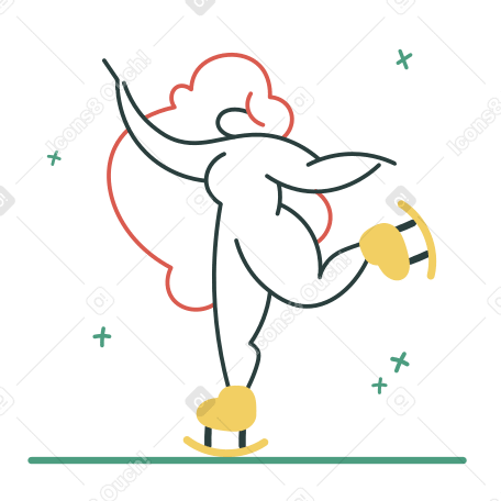 Figure skating Illustration in PNG, SVG