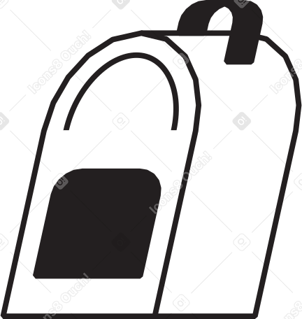 white backpack Illustration in PNG, SVG