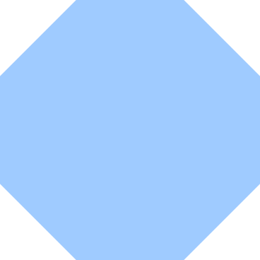 Light blue octagon PNG, SVG
