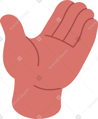 Открытая рука в PNG, SVG