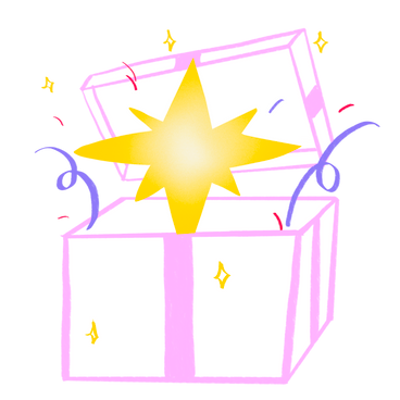 Open box with a star in it PNG, SVG