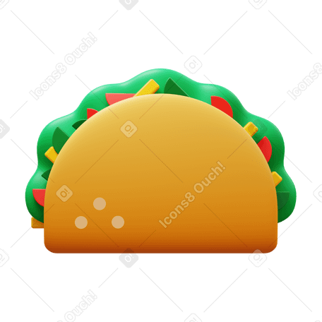 3D taco PNG、SVG