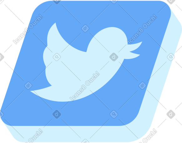 twitter blue button PNG, SVG