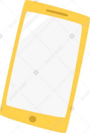yellow phone Illustration in PNG, SVG