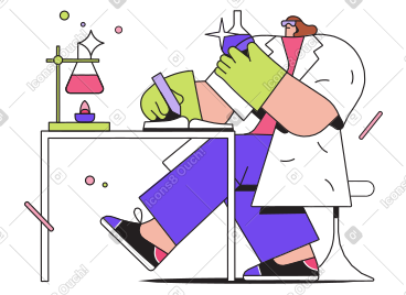 Scientist holding a test tube in his hand PNG, SVG