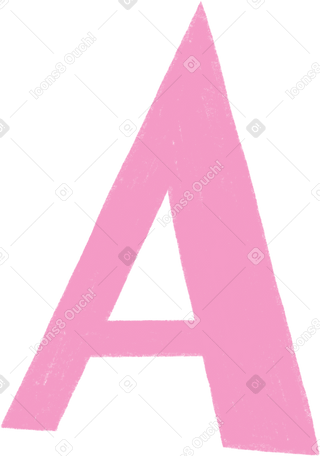 pink letter a Illustration in PNG, SVG
