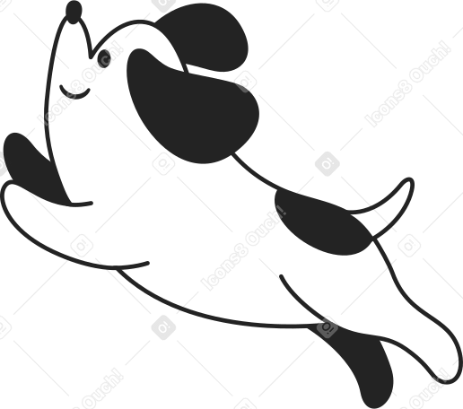 jumping dog Illustration in PNG, SVG