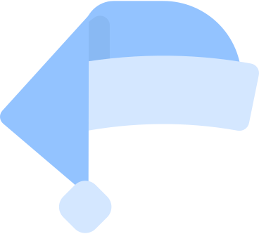 blue christmas hat front PNG, SVG